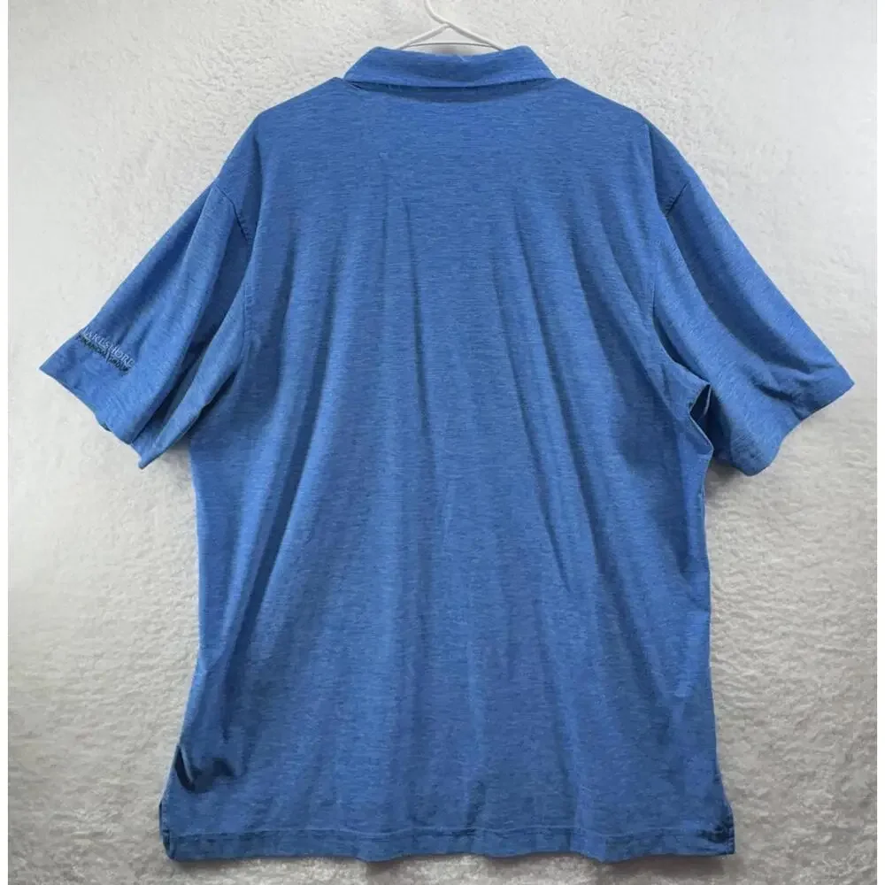 Straight Down Performance Polo Mens Large Blue Soft Stretch Logo - Picture 5 of 5